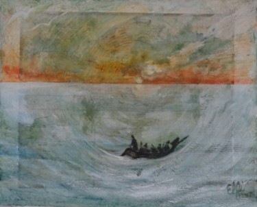 Malerei mit dem Titel "Sans frontières" von Elfi, Original-Kunstwerk, Acryl