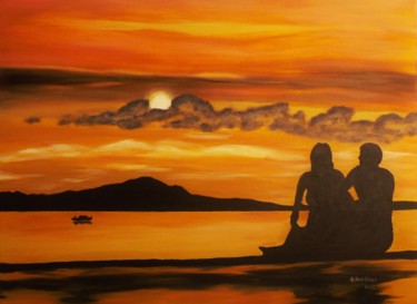 reverie amoureuse Peinture intitulée "reverie amoureuse" par Alain Berthier, Œuvre d'art originale, Acrylique