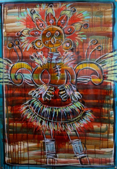 Peinture intitulée "Dance Floor. Mai 20…" par Delphine Mabed, Œuvre d'art originale