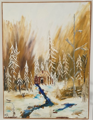 Painting titled "L'Hiver.jpg" by Bernard Miranne, Original Artwork, Oil