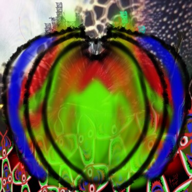 Digitale Kunst mit dem Titel "Artischocke" von Manfred Hoppe, Original-Kunstwerk, Digitale Malerei