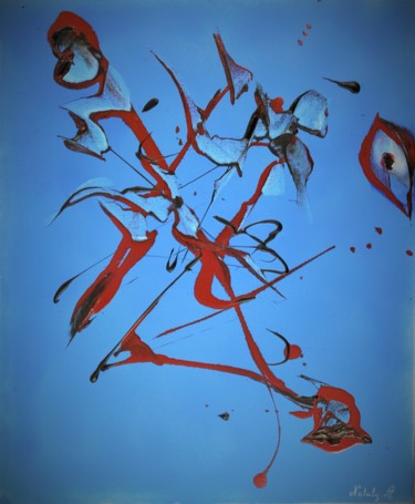Painting titled "Dans-Tous-les-Sens-…" by Nataly. Adam, Original Artwork, Acrylic