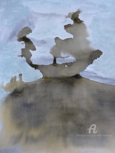 Peinture intitulée "Métamorphose" par Marie-Paule Demarquez, Œuvre d'art originale, Encre
