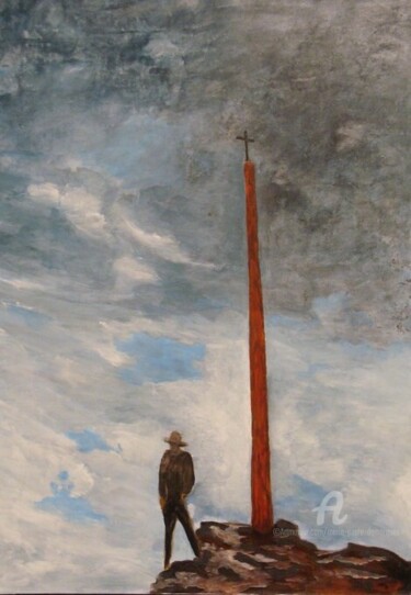 Peinture intitulée "A l'ombre d'un doute" par Marie-Paule Demarquez, Œuvre d'art originale, Acrylique