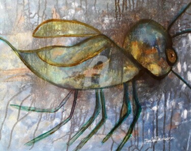 Entomophobie Peinture intitulée "Entomophobie" par Pinkivioletblue, Œuvre d'art originale, Acrylique Monté sur Châssis en bois