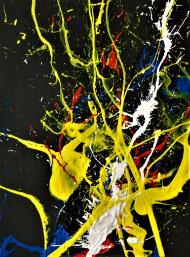 Peinture intitulée "Abstraction Colorée…" par Patrice Butel, Œuvre d'art originale, Acrylique