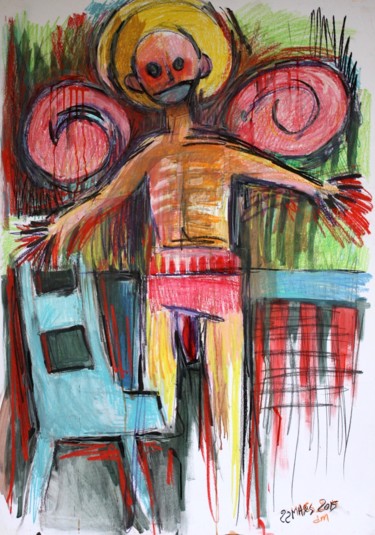 Peinture intitulée "Mais...Qu'est-ce qu…" par Delphine Mabed, Œuvre d'art originale