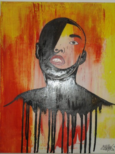 Pintura intitulada "escorrendo !!!" por Carlos Guilherme Lima, Obras de arte originais, Acrílico