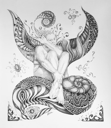 Ivanovna Dessin intitulée "Ivanovna" par Alixire, Œuvre d'art originale, Stylo à bille