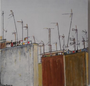 Peinture intitulée "Forêt Urbaine" par Jeanne-Marie Delbarre, Œuvre d'art originale, Acrylique