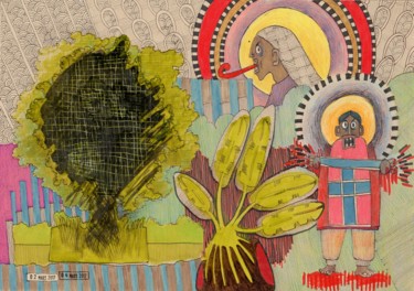 Peinture intitulée "Haines.jpeg" par Delphine Mabed, Œuvre d'art originale