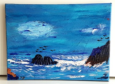 绘画 标题为“Mer bleue.jpg” 由Bernard Miranne, 原创艺术品, 油