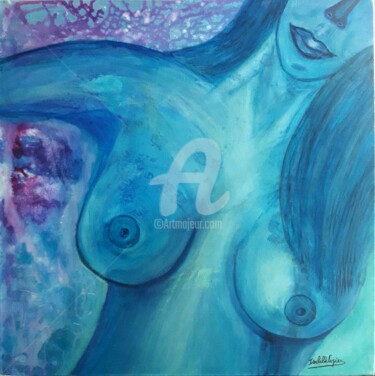 La demoiselle à la nudité bleue 绘画 标题为“La demoiselle à la…” 由Pinkivioletblue, 原创艺术品, 丙烯 安装在木质担架架上