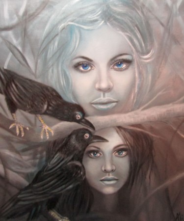 Peinture intitulée "Antonymie." par Alix, Œuvre d'art originale, Huile