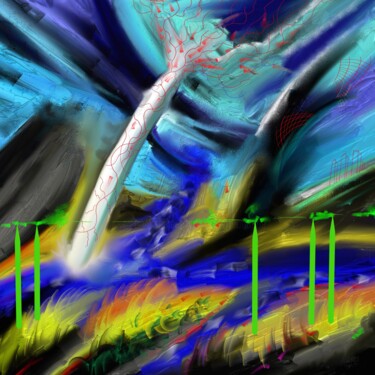 Digitale Kunst mit dem Titel "Unbeständig" von Manfred Hoppe, Original-Kunstwerk, Digitale Malerei
