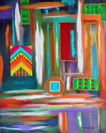 Peinture intitulée "Navajos 2" par Alain Berthier, Œuvre d'art originale