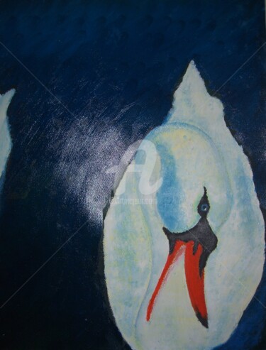 Peinture intitulée "Série Les Cygnes 3" par Clémence C., Œuvre d'art originale