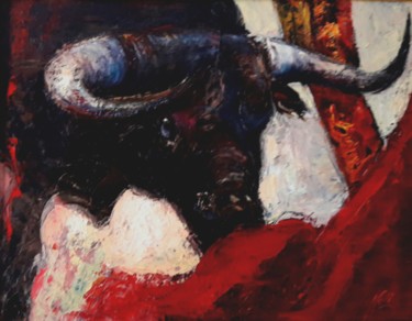 Peinture intitulée "Bullfight" par Noli, Œuvre d'art originale