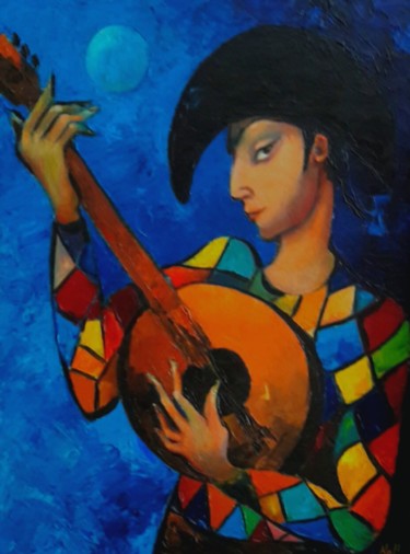Peinture intitulée "Arlequin" par Noli, Œuvre d'art originale