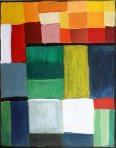 Peinture intitulée "Abstraction- Porte…" par Delphine Mabed, Œuvre d'art originale, Acrylique