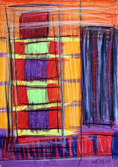 Dessin intitulée "Architecture 6.jpg" par Delphine Mabed, Œuvre d'art originale