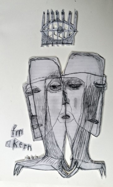 Dessin intitulée "Im-kern-Lou Le Cabe…" par Lou Le Cabellec, Œuvre d'art originale