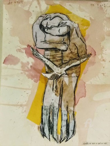 Dessin intitulée ""L'amouette" Lou le…" par Lou Le Cabellec, Œuvre d'art originale