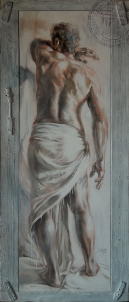 Malerei mit dem Titel "Rédemption" von Sylvia Mota, Original-Kunstwerk, Öl Auf Keilrahmen aus Holz montiert