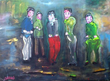 Peinture intitulée "Ensemble" par Bruno Briatte, Œuvre d'art originale, Acrylique Monté sur Châssis en bois