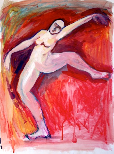 la-danse.jpg Peinture intitulée "la-danse.jpg" par Delphine Mabed, Œuvre d'art originale, Gouache