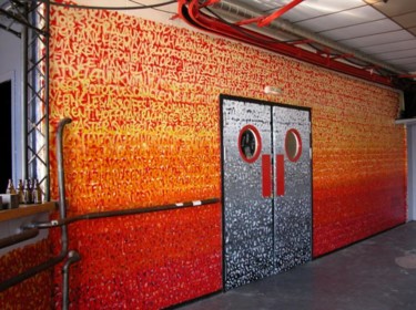 Peinture intitulée "Décor salle de bar" par Béopé, Œuvre d'art originale, Bombe aérosol
