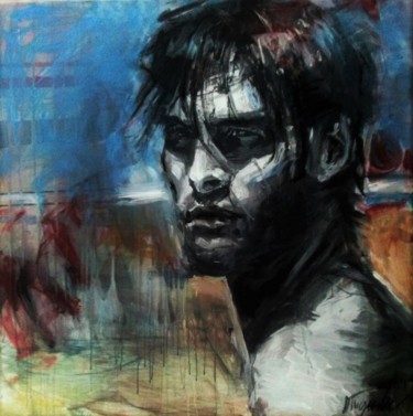 On the beach Schilderij getiteld "On the beach" door Magdalena Dluginska, Origineel Kunstwerk, Acryl