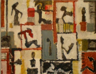 Peinture intitulée "esclaves" par Maurice Boulogne, Œuvre d'art originale