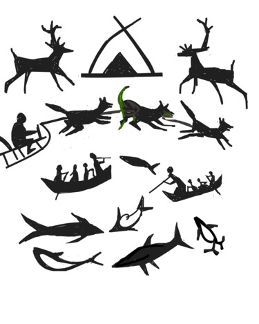 Digital Arts titled "cave-painting-3" by Anandswaroop Manchiraju, Original Artwork