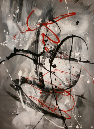 Carbonium - Abstraction - Abstract Art - Ton gris 제목이 "Carbonium - Abstrac…"인 미술작품 Davidian Gotis Abstraction Abstraite로, 원작, 아크릴