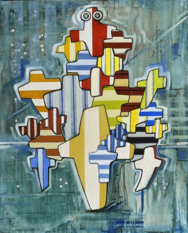 Peinture intitulée "sans titre" par Pascal Buffard, Œuvre d'art originale, Huile