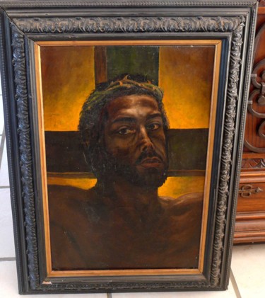 Peinture intitulée "christ de-mon oncle…" par Grégoire Koboyan (Cricorps), Œuvre d'art originale, Huile