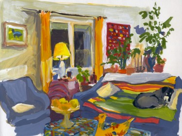 Peinture intitulée "Lolita.jpg" par Delphine Mabed, Œuvre d'art originale, Gouache
