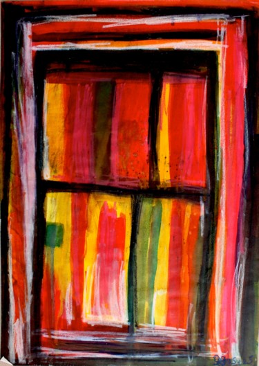 Peinture intitulée "Architecture 23- Fe…" par Delphine Mabed, Œuvre d'art originale, Acrylique