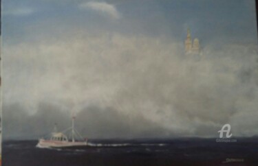 Peinture intitulée "Notre Dame de La Ga…" par Sapiacelli, Œuvre d'art originale, Huile