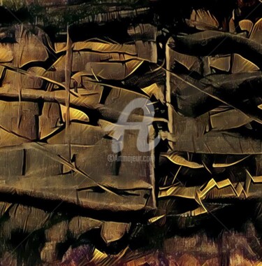 Peinture intitulée "Columnas ( courbure…" par Carlann, Œuvre d'art originale