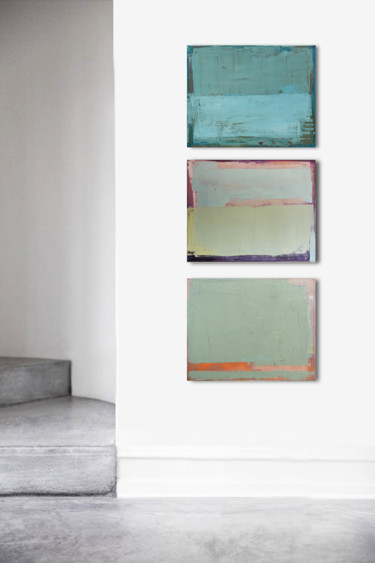 Peinture intitulée ""Abstract horizon I…" par Kariko Ono, Œuvre d'art originale, Huile