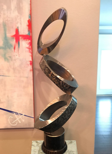 Sculpture titled "flux-3.jpg" by Hunter Brown, Original Artwork, Metals