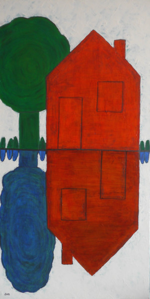 绘画 标题为“IMAGE - 80 x 40 cm” 由Eva Rouwens, 原创艺术品, 丙烯 安装在木质担架架上