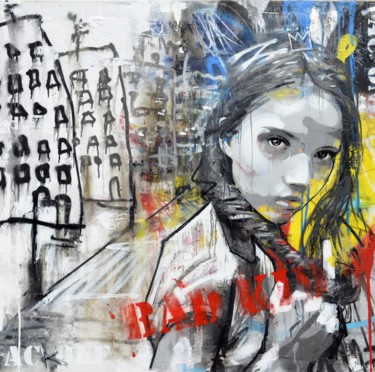 Painting titled "bad kid 01" by Ac One, Original Artwork, Acrylic