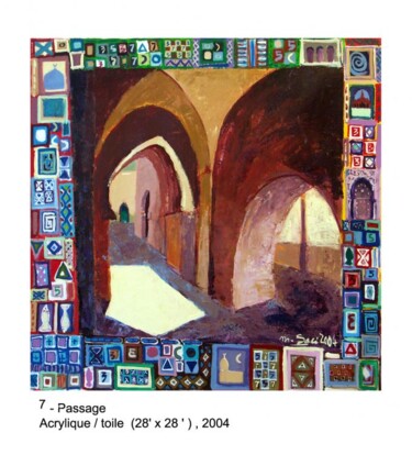 Peinture intitulée "Passage" par M'Hamed Saci, Œuvre d'art originale, Huile