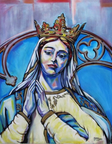 Peinture intitulée "Nossa Senhora da Co…" par Ricardo Carvalheira, Œuvre d'art originale, Huile