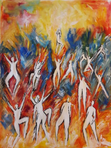 Peinture intitulée "NOTRE LIBERTE" par Christiane Guerry, Œuvre d'art originale, Acrylique Monté sur Plexiglas