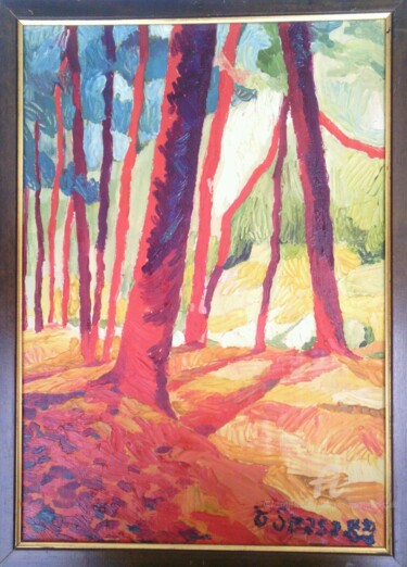 제목이 "Le foret"인 미술작품 Slobodan Spasojevic (Spaki)로, 원작, 기름