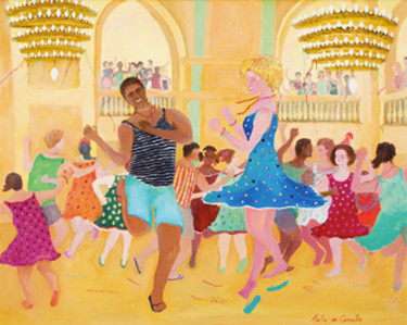 绘画 标题为“Jeunes danseurs” 由Katia De Carvalho, 原创艺术品, 油 安装在木质担架架上
